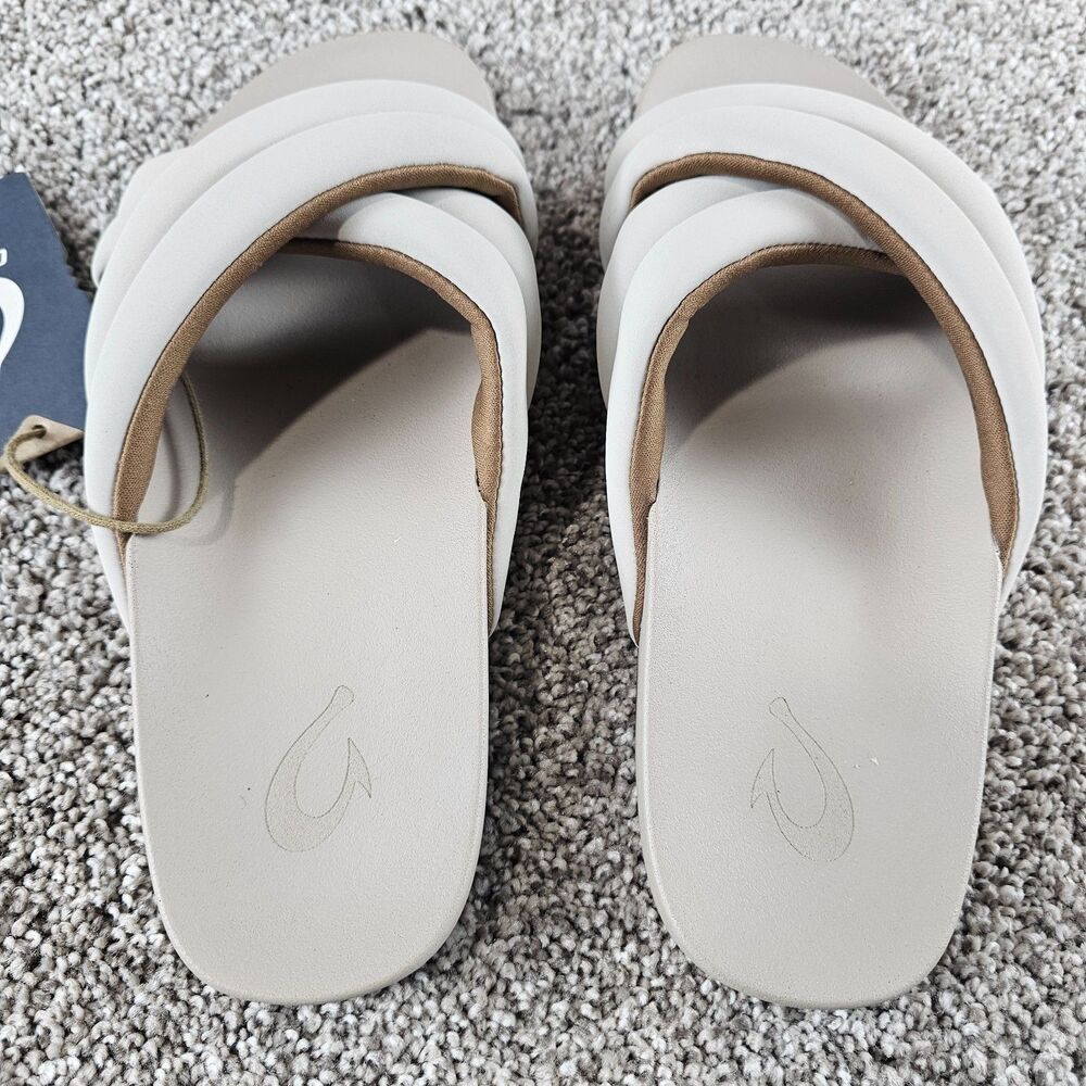 Olukai Womens 9W Sandals HILA Cloudy Slip On Slides Cross Strap Comfy 20490-YDYD - Picture 4 of 10